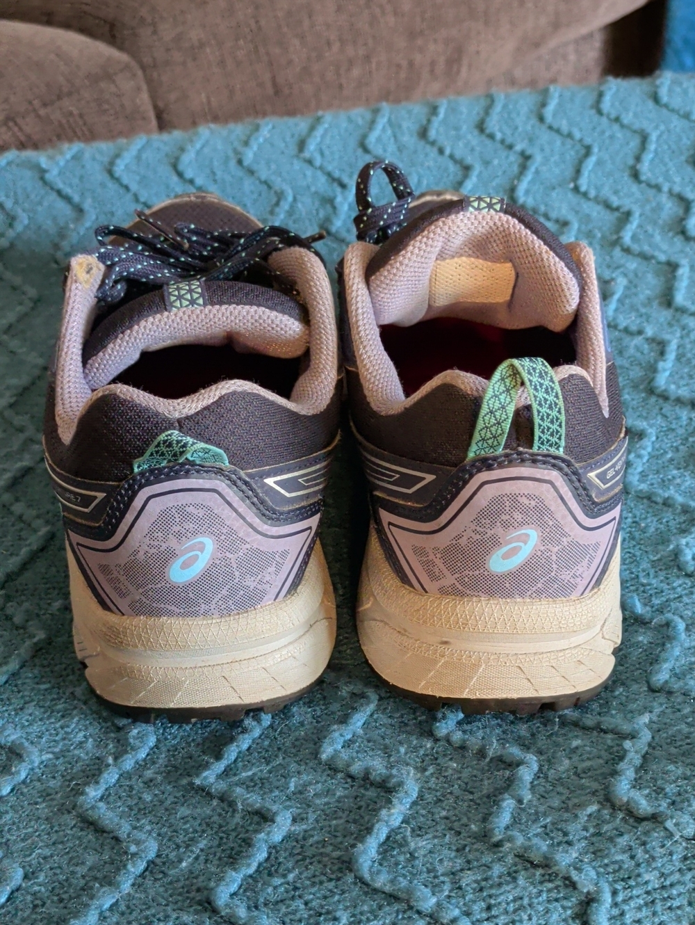 Asics Trail Running Shoes in Pink, Black & Mint